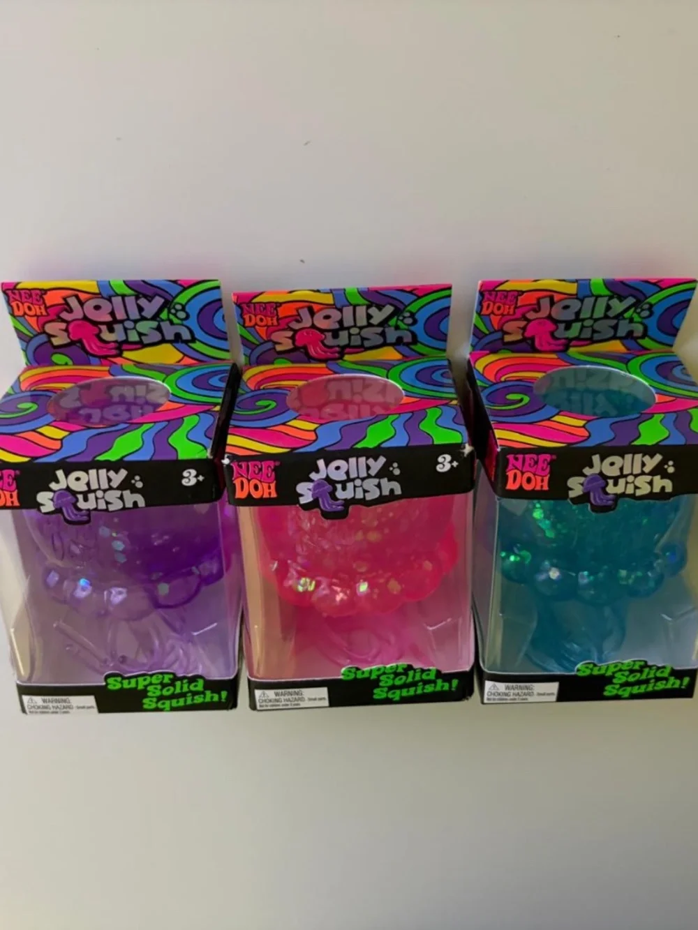NeeDoh Jellyfish Squishy Fidget Toy Purple Pink Blue Stress Ball NEW - Picture 7 of 7